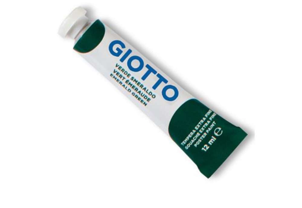 Immagine di Tempera Tubo 4 - 12ml - verde smeraldo - Giotto