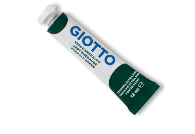 Immagine di Tempera Tubo 4 - 12ml - verde smeraldo - Giotto