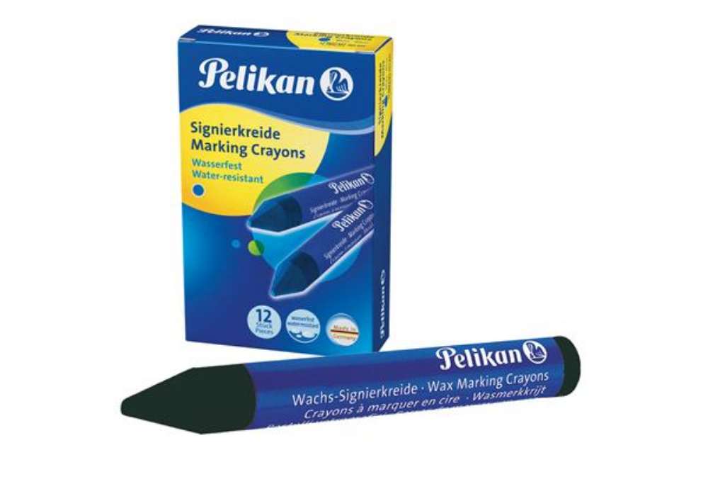 Immagine di Pastello industriale 762 - nero - Pelikan - scatola 12 pezzi