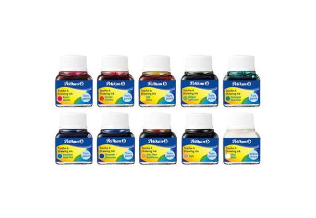 Immagine di Inchiostro di china 523 - colori assortiti - 10ml - Pelikan