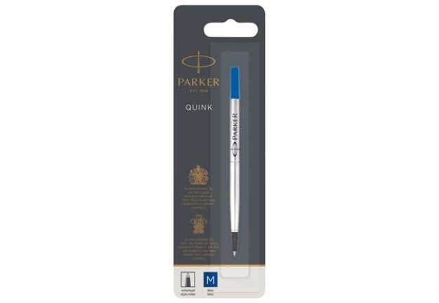 Immagine di Refill roller Quink standard - punta media - metallo - blu - Parker