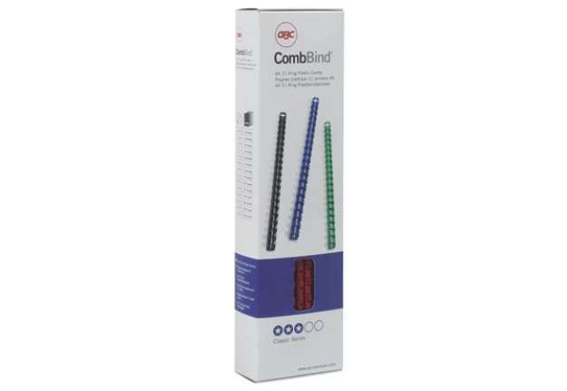 Immagine di Dorsi spirale - 21 anelli - 22 mm - bianco - GBC - scatola 100 pezzi