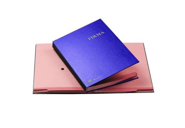 Immagine di Libro firma - 14 intercalari rinforzati - 24x34 cm - blu - Fraschini