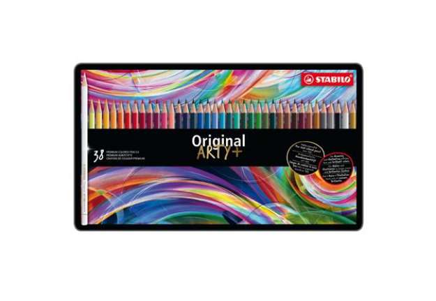 Immagine di Pastello Original 8778 - tratto 2,50 mm - colori assortiti - Stabilo - astuccio in metallo 38 pezzi