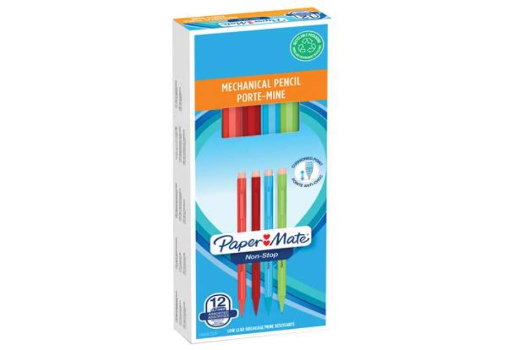 Immagine di Portamine Non Stop - mina 0,70mm - fusto colori assortiti - Papermate - conf. 12 pezzi