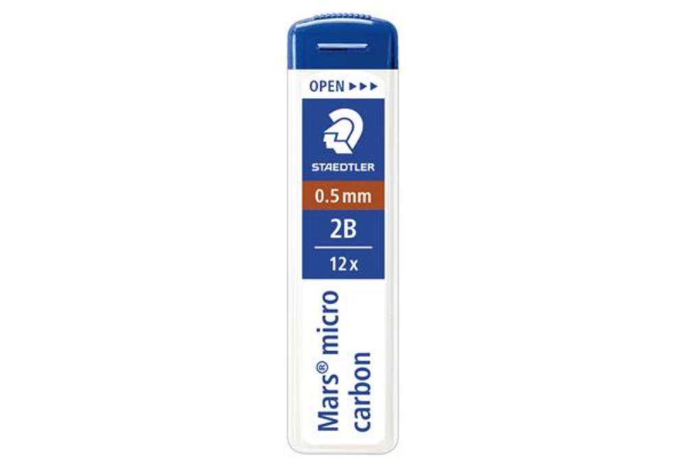Immagine di Astuccio 12 Mine Mars Micro - mina 0,5mm - gradazione 2B - Staedtler - conf. 12 astucci