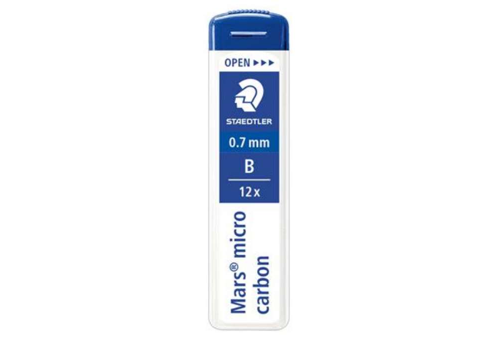 Immagine di Astuccio 12 Mine Mars Micro - mina 0,7mm - gradazione B - Staedtler - conf. 12 astucci
