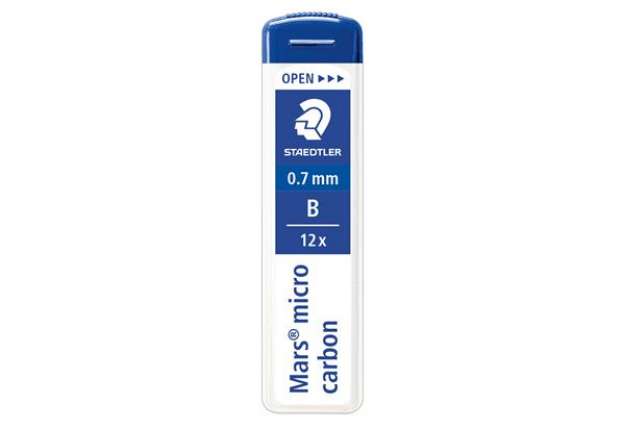 Immagine di Astuccio 12 Mine Mars Micro - mina 0,7mm - gradazione B - Staedtler - conf. 12 astucci