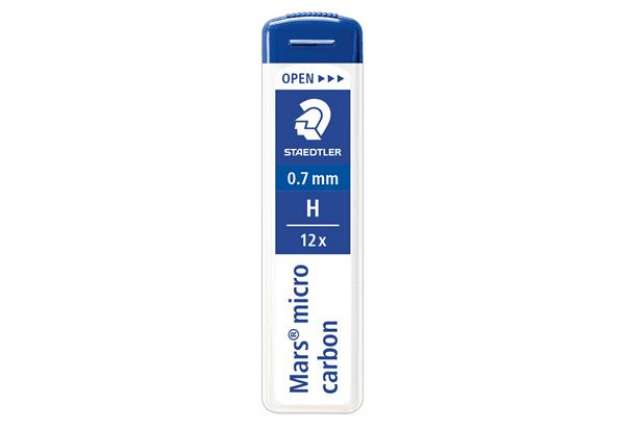 Immagine di Astuccio 12 Mine Mars Micro - mina 0,7mm - gradazione H - Staedtler - conf. 12 astucci
