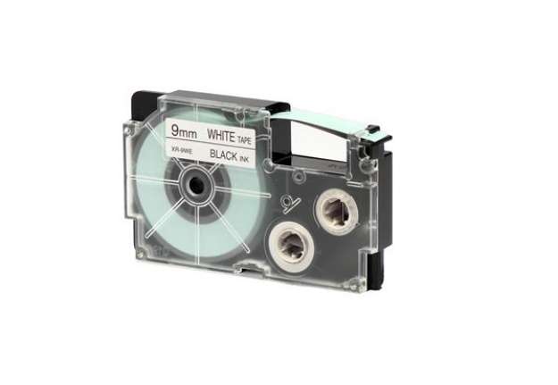 Immagine di Nastro - 9 mm x 8 mt - nero/ bianco - Casio