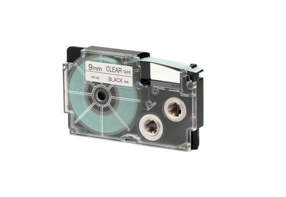 Immagine di Nastro - 9 mm x 8 mt - nero/trasparente - Casio