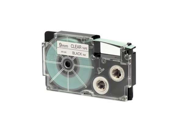 Immagine di Nastro - 9 mm x 8 mt - nero/trasparente - Casio