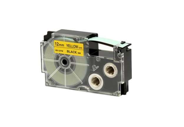 Immagine di Nastro - 12 mm x 8 mt - nero/giallo - Casio
