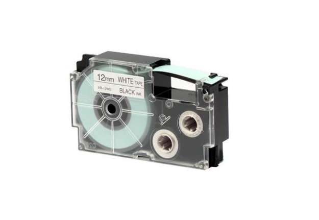 Immagine di Nastro - 12 mm x 8 mt - nero/bianco - Casio