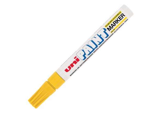Immagine di Marcatore Uni Paint PX20 - punta  2,8mm - giallo  - Uni Mitsubishi