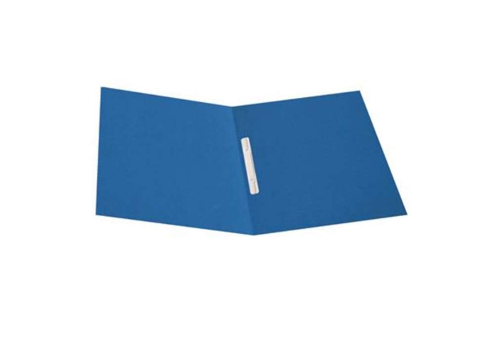 Immagine di Cartellina semplice con pressino - 200 gr - 25 x 34 cm - cartoncino riciclato manilla - azzurro - Ca