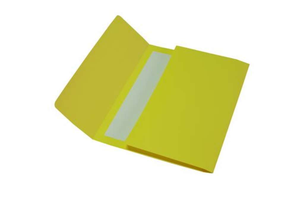 Immagine di Cartelline a busta - 200 gr - 26 x 34 cm - cartoncino bristol - giallo - Cartotecnica del Garda - co