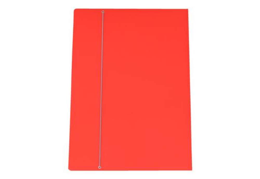 Immagine di Cartella 3 lembi con elastico - 50 x 70 cm - dorso variabile - cartone plastificato - rosso - Cartot