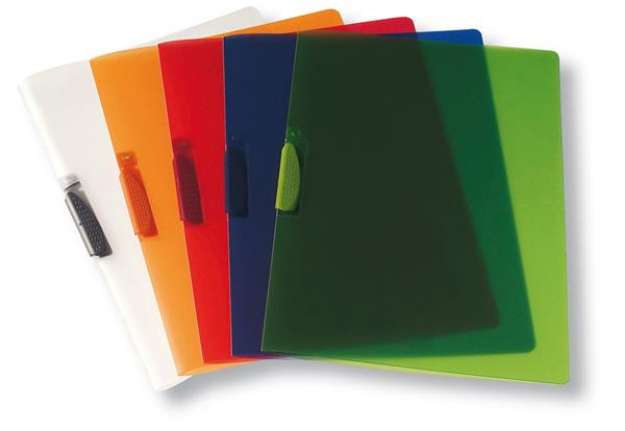 Immagine di Cartellina con molla Clipper - 22 x 30 cm - trasparente neutro - Fellowes