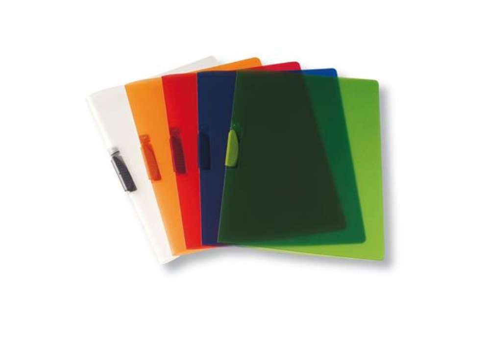 Immagine di Cartellina con molla Clipper - A4 - PP - trasparente verde - Fellowes