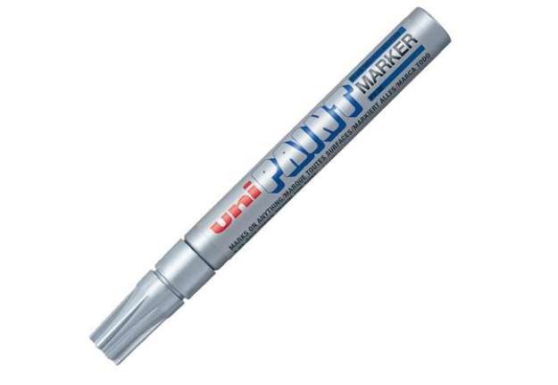 Immagine di Marcatore Uni Paint PX20 - punta 2,8mm - argento - Uni Mitsubishi