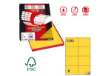 Immagine di Etichette adesive C/512 - in carta - permanenti - 105 x 74,25 mm - 8 et/fg - 100 fogli - giallo - Ma