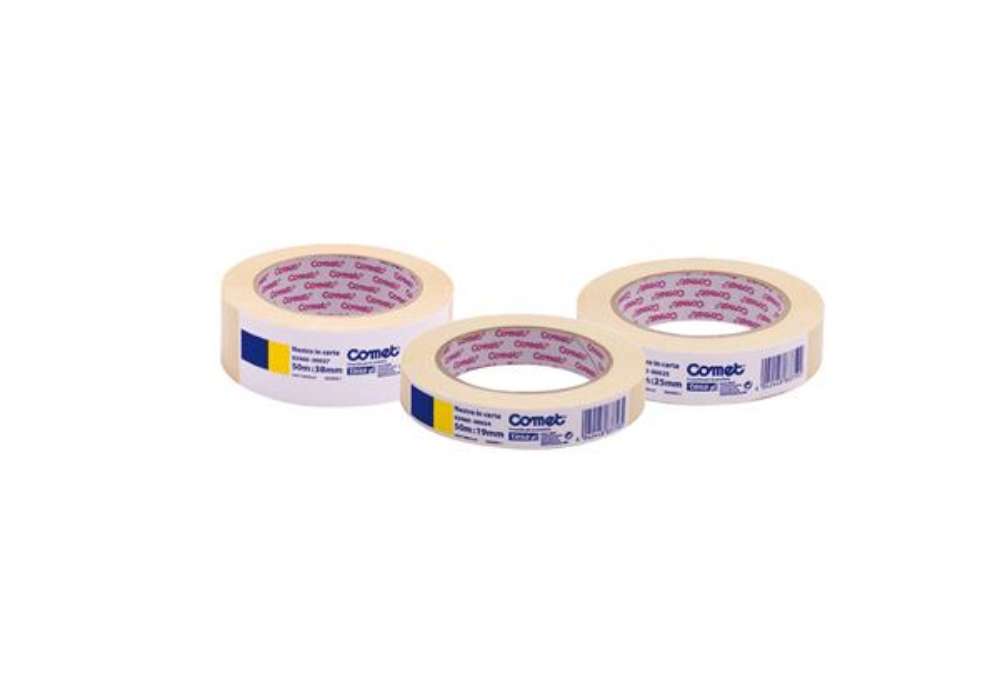 Immagine di Nastro adesivo - 25 mm x 50 m - carta - beige - Comet