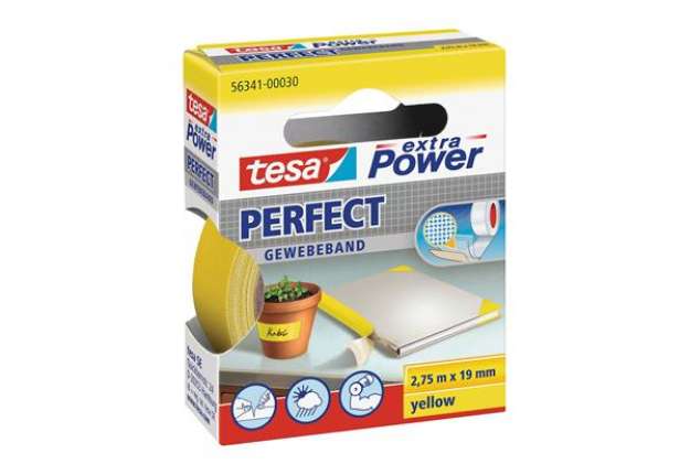 Immagine di Nastro adesivo telato XP Perfect - 1,9 cm x 2,7 m - giallo - Tesa