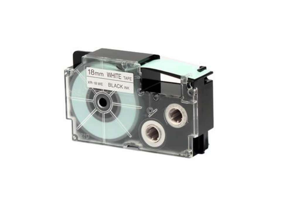 Immagine di Nastro - 18 mm x 8 mt - nero/bianco - Casio