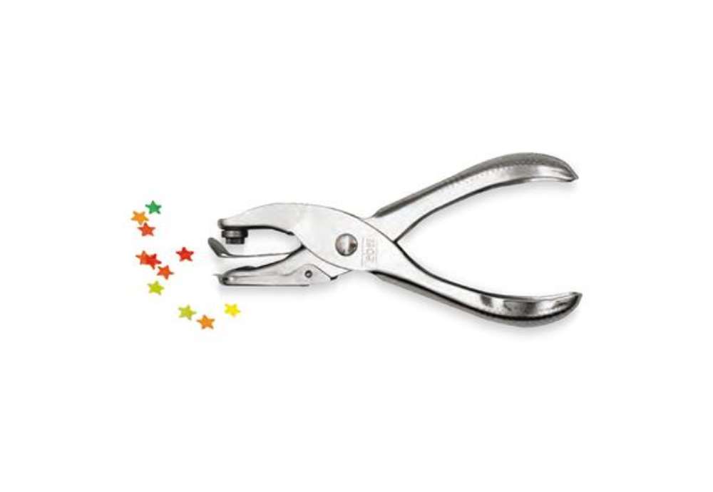 Immagine di Perforatore a pinza 5820 - 1 foro a stella - metallo - Lebez