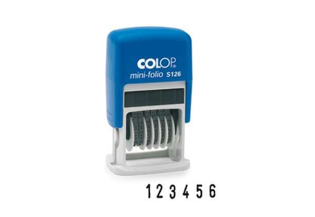 Immagine di Timbro Mini Folio S126 Numeratore - 6 colonne 3,8 mm - autoinchiostrante - Colop