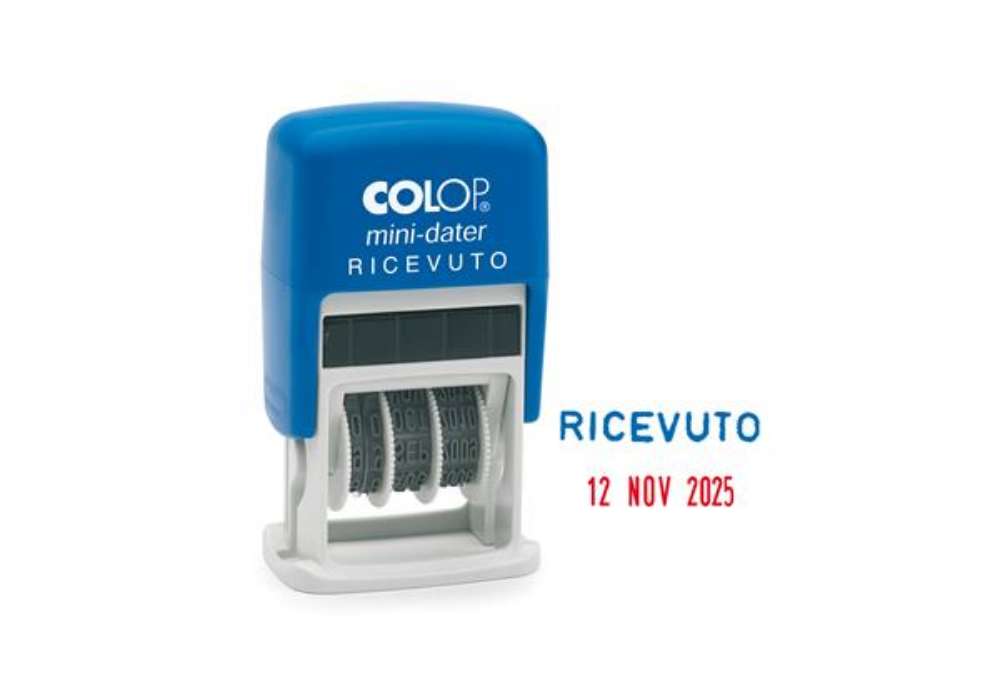 Immagine di Timbro Mini Dater S160/L2 Datario + RICEVUTO - 4 mm - autoinchiostrante - Colop