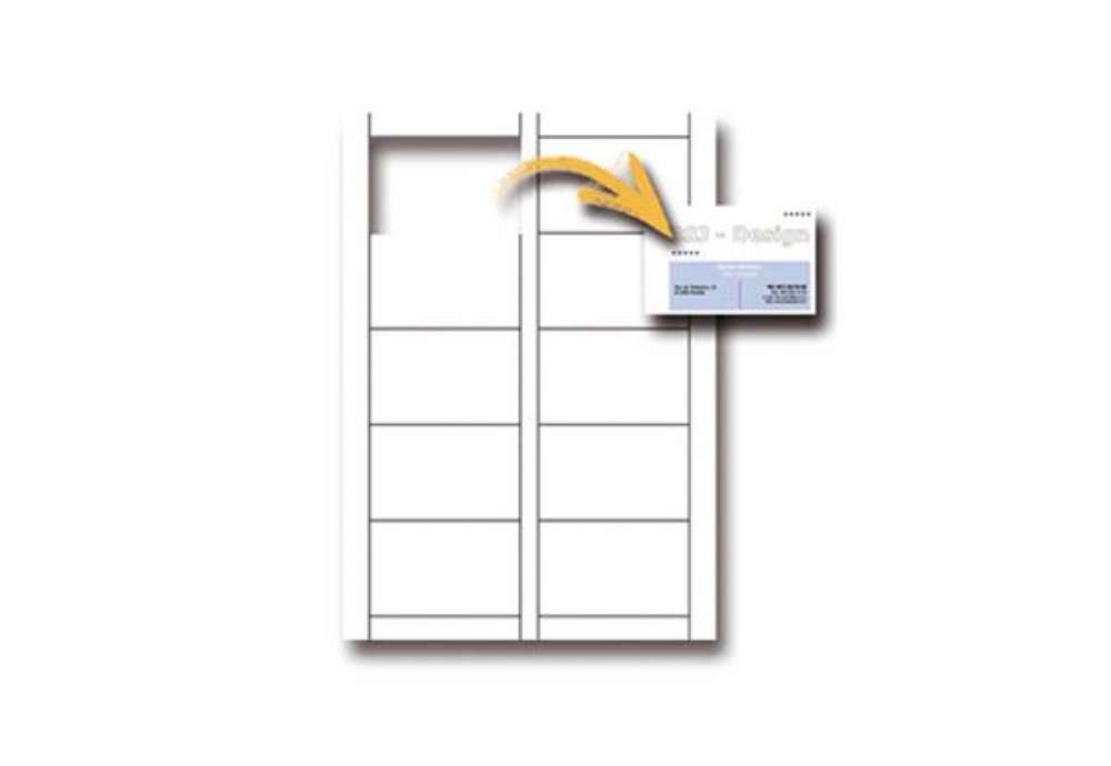 Immagine di Biglietti da visita - 85 x 54 mm - 200 gr - microperforati - bianco - Decadry - conf. 15 fogli da 10