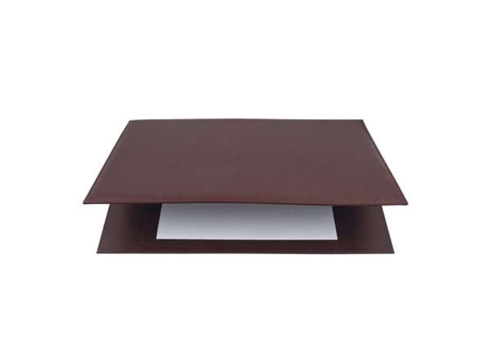 Immagine di Sottomani doppio in similpelle - marrone scuro - 48 x 32cm - City Time