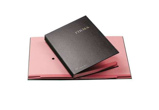 Immagine di Libro firma - 14 intercalari rinforzati - 24x34 cm - nero - Fraschini