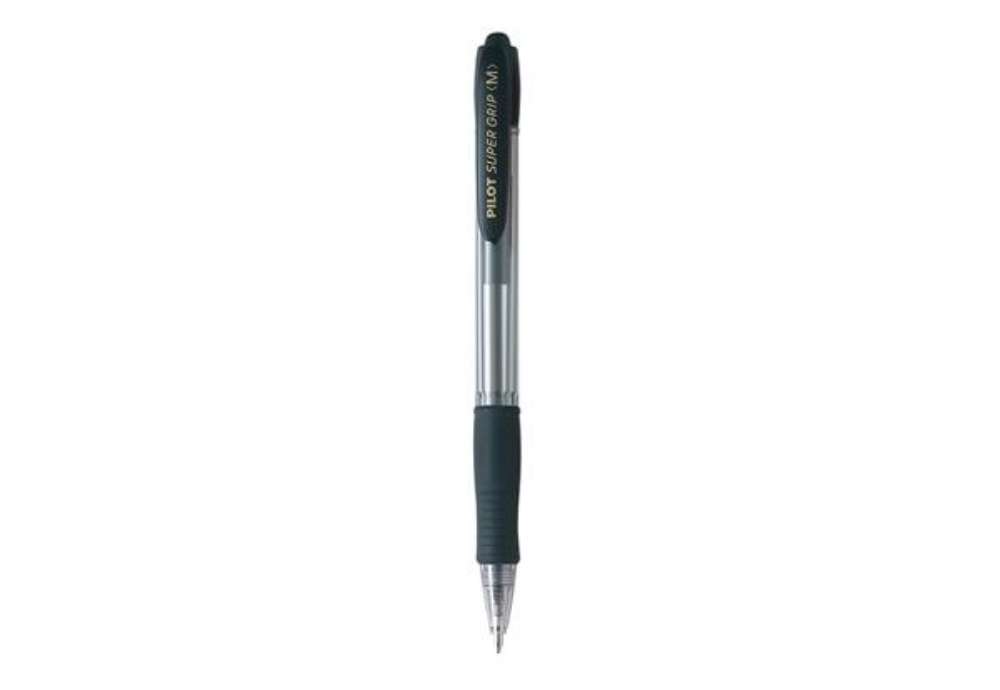 Immagine di Penna a sfera a scatto Supergrip  - punta media 1,0mm - nero - pilot