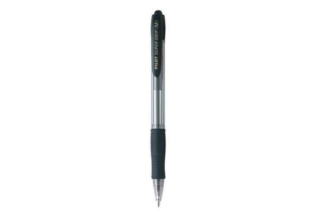 Immagine di Penna a sfera a scatto Supergrip  - punta media 1,0mm - nero - pilot