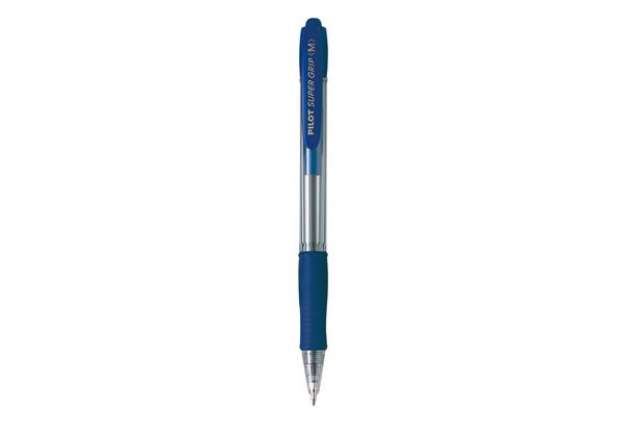 Immagine di Penna a sfera a scatto Supergrip - punta media 1,0mm - blu - pilot