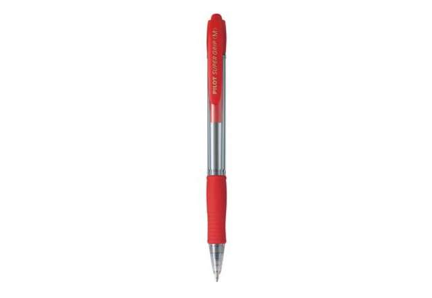 Immagine di Penna a sfera a scatto Supergrip - punta media 1,0mm - rosso - pilot