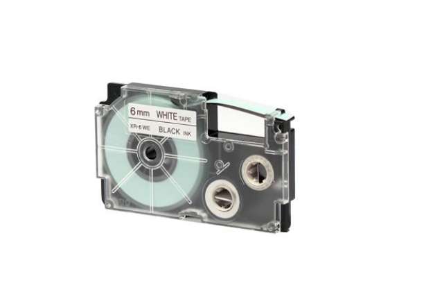 Immagine di Nastro - 6 mm x 8 mt  - nero/bianco - Casio