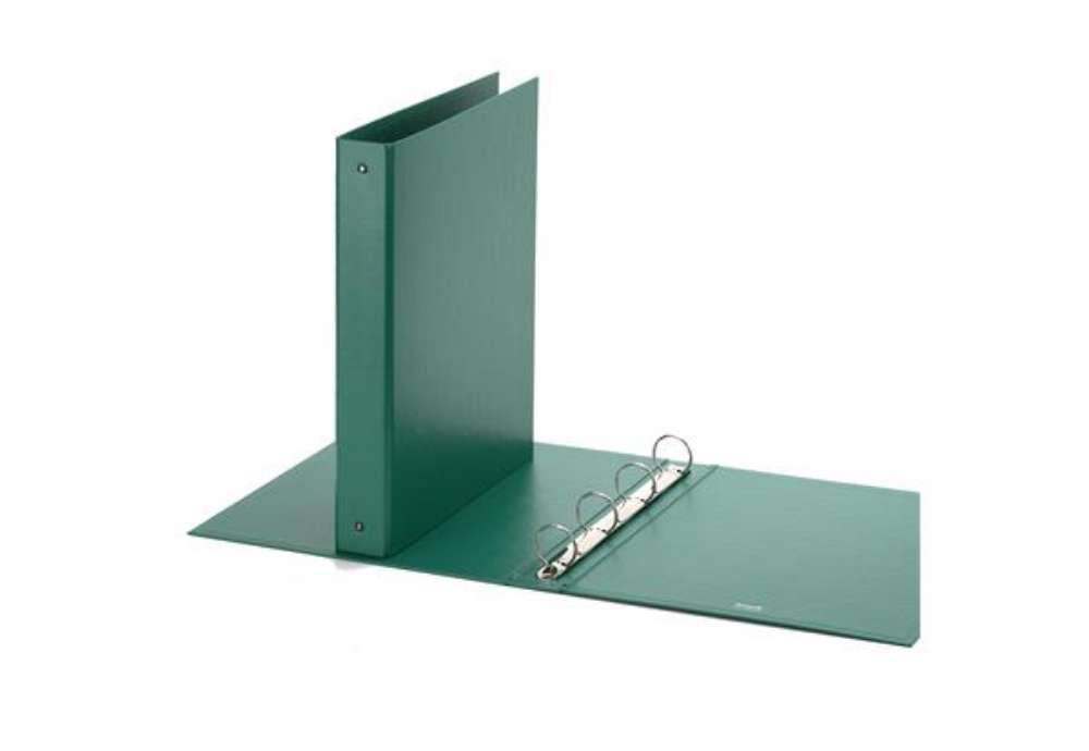 Immagine di Raccoglitore Europa - 22 x 30 cm - 4 anelli tondi 30 mm - dorso 4 cm - verde - Favorit