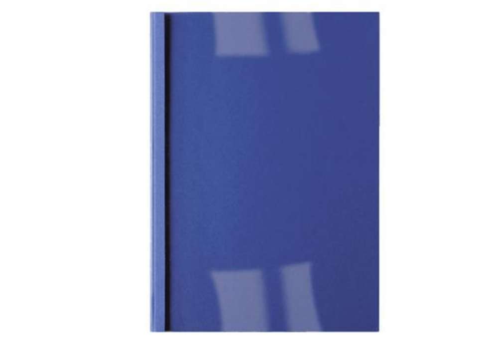 Immagine di Cartelline termiche Business Line - 1,5 mm - leather blu - GBC - scatola 100 pezzi