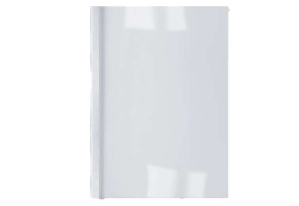 Immagine di Cartelline termiche Business Line - 1,5 mm - leather bianco - GBC - scatola 100 pezzi