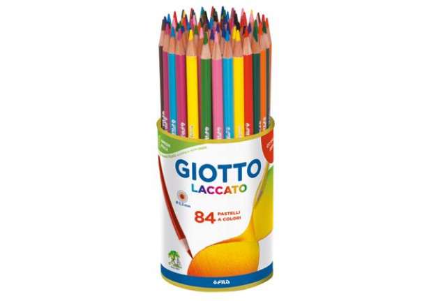 Immagine di Pastelli - laccato - diametro mina 3,80 mm - colori assortiti - Giotto - barattolo 84 pezzi