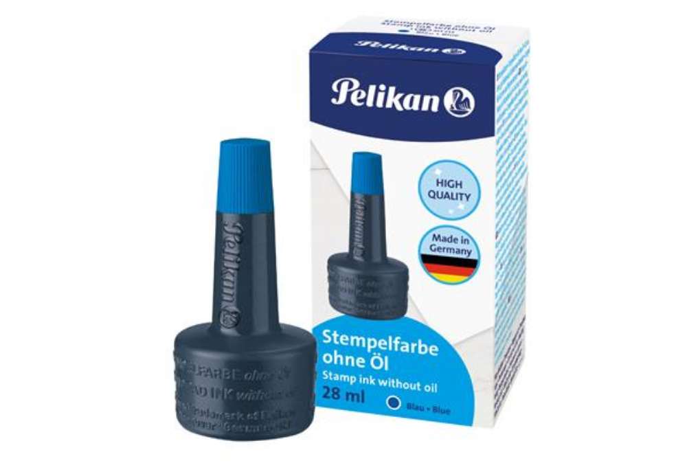 Immagine di Inchiostro 4k per cuscinetti - senza olio - 28 ml - blu - Pelikan