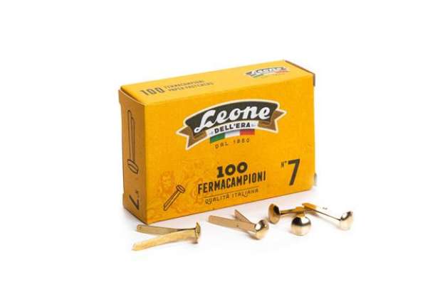 Immagine di Fermacampioni ottonati - n. 7 - 3,1 cm - Leone - conf. 100 pezzi