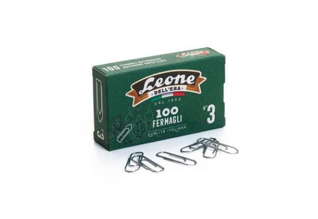 Immagine di Fermagli zincati - n. 3 - 2,8 cm - Leone - conf. 100 pezzi