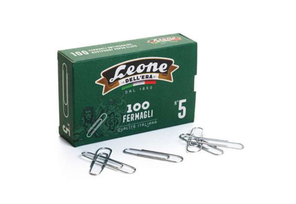 Immagine di Fermagli zincati - n. 5 - 4,9 cm - Leone - conf. 100 pezzi