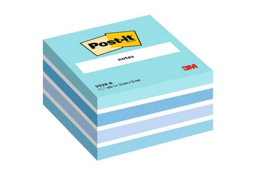 Immagine di Blocco foglietti Cubo - 2028-B - 76 x 76 mm - 72 gr - colori assortiti - 450 fogli - Post-it