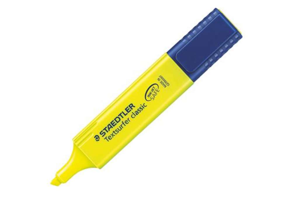 Immagine di Evidenziatore Textsurfer Classic - punta a scalpello - tratto 1,0-5,0mm - giallo  - Staedtler